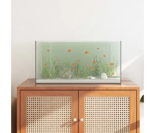 Akvārijs Ar Uzglabāšanu Balts Stikls Vidaxl