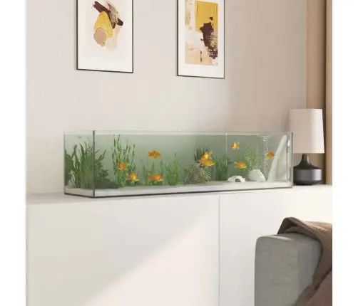 Akvārijs Ar Uzglabāšanu Balts Stikls Vidaxl