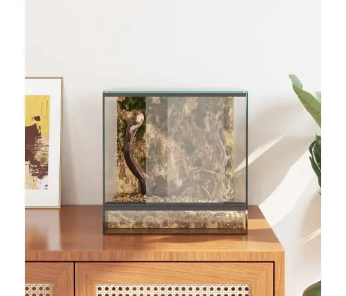 Rāpuļu Un Amfībiju Biotopi Balts 30 X 30 X 30 Cm Stikls Vidaxl