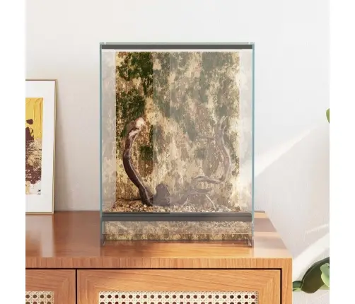 Rāpuļu Un Amfībiju Biotopi Balts 30 X 30 X 40 Cm Stikls Vidaxl