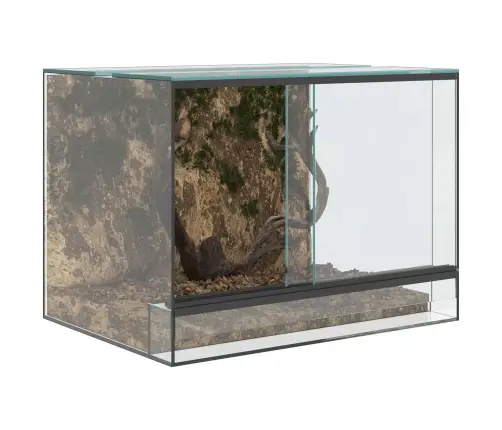 Rāpuļu Un Amfībiju Biotopi Balts 40 X 30 X 30 Cm Stikls Vidaxl