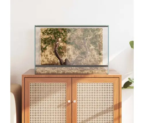 Rāpuļu Un Amfībiju Biotopi Balts 60 X 40 X 40 Cm Stikls Vidaxl