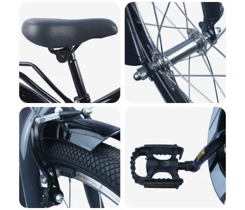 Bērnu Velosipēds 20 Collas 6-11 Gadu Vecumam Melna Vidaxl