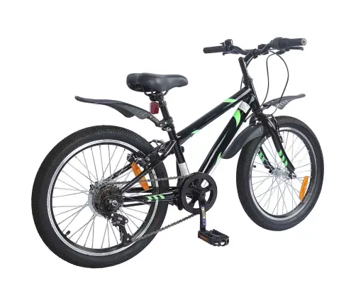 Bērnu Velosipēds 24 Collas 6-Speed No 8 Līdz 12 Gadiem Melna Vidaxl