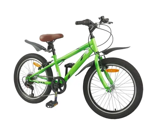 Bērnu Velosipēds 24 Collas 6-Speed No 8 Līdz 12 Gadiem Zaļa Vidaxl