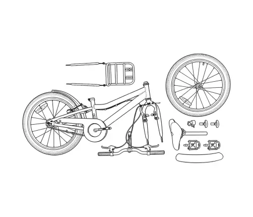 Vaikų Dviratis 20 Colių 6-11 Metų Amžiaus Oranžinė Juoda