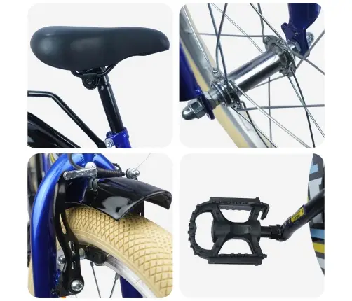 Bērnu Velosipēds 24 Collas No 8 Līdz 12 Gadiem Tumši Zils Vidaxl