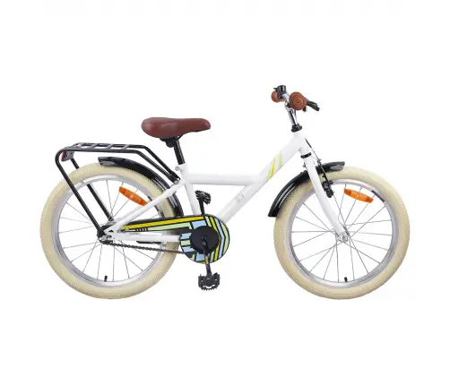 Bērnu Velosipēds 20 Collas 6-11 Gadu Vecumam Balts Vidaxl