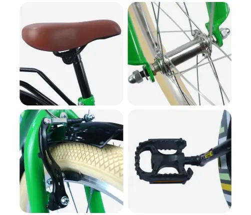 Bērnu Velosipēds 24 Collas No 8 Līdz 12 Gadiem Zaļa Vidaxl