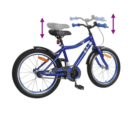 Vaikų Dviratis 20 Colių 6-11 Metų Amžiaus Tamsiai Mėlyna