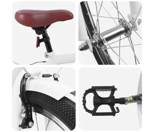 Bērnu Velosipēds 24 Collas No 8 Līdz 12 Gadiem Balts Vidaxl