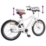 Bērnu Velosipēds 24 Collas No 8 Līdz 12 Gadiem Balts Vidaxl