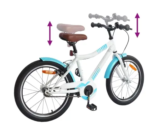 Vaikų Dviratis 20 Colių 6-11 Metų Amžiaus Šviesiai Mėlyna