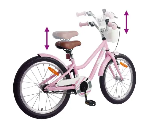 Vaikų Dviratis 20 Colių Nuo 6 Iki 11 Metų Šviesiai Rožinė