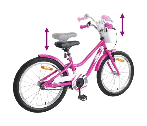 Vaikų Dviratis 20 Colių Skirta 6-11 Metų Vaikams Tamsiai Rožinė