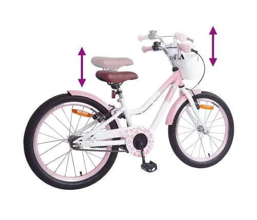 Vaikų Dviratis 20 Colių 6-11 Metų Amžiaus Šviesiai Rožinė