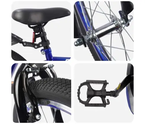 Vaikų Dviratis 20 Colių 6-11 Metų Amžiaus Tamsiai Mėlyna