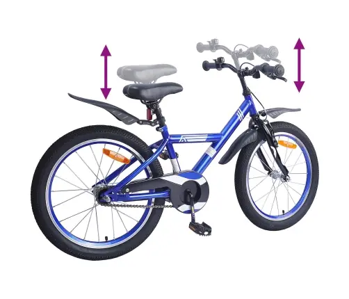 Vaikų Dviratis 20 Colių 6-11 Metų Amžiaus Tamsiai Mėlyna