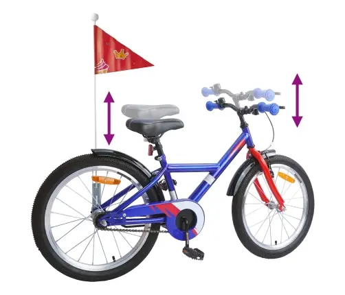 Vaikų Dviratis 20 Colių 6-11 Metų Amžiaus Tamsiai Mėlyna