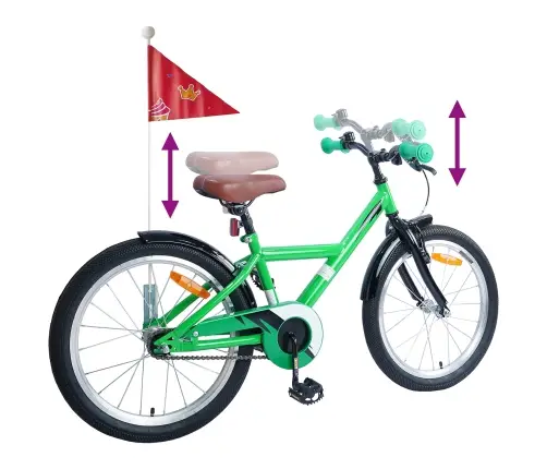 Bērnu Velosipēds 20 Collas 6-11 Gadu Vecumam Zaļa Vidaxl