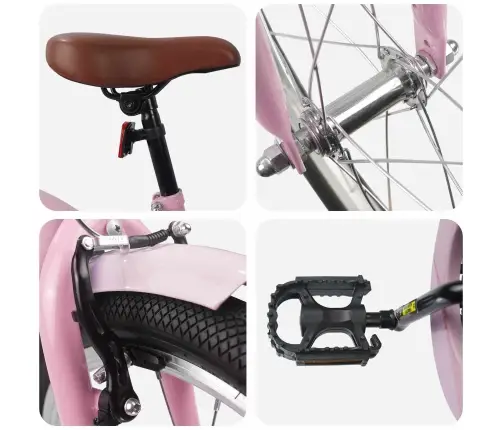 Vaikų Dviratis 20 Colių 6-11 Metų Amžiaus Šviesiai Rožinė