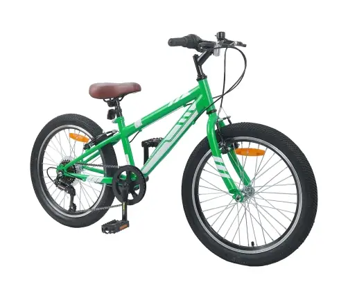 Kalnu Velosipēds 20 Collas 6-Speed Iedots 5-8 Gadu Vecumam Zaļa Vidaxl