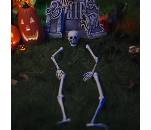 Halloween Skelets Balts 20 X 10 X 9.5 Cm Plastmasa Vidaxl