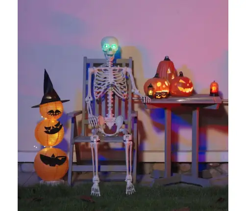 Halloween Skelets Regulējams Balts 155 X 38.5 Cm Plastmasa Vidaxl