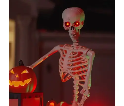 Halloween Skelets Regulējams Balts 155 X 38.5 Cm Plastmasa Vidaxl