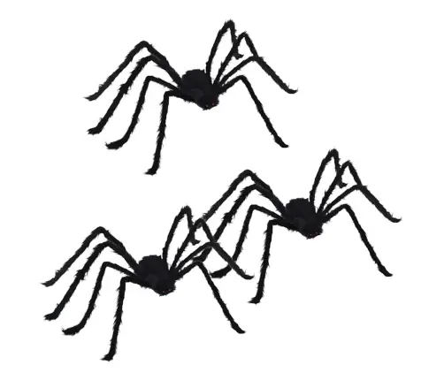 Helovīna Zirneklis Dekorācija Regulējams 3 Pcs Melna 150 Cm Vidaxl