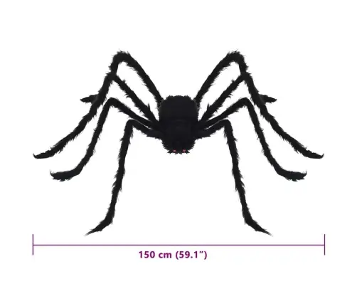 Helovīna Zirneklis Dekorācija Regulējams 3 Pcs Melna 150 Cm Vidaxl