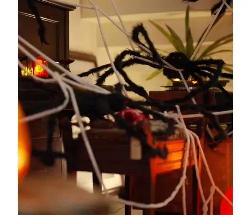 Halloween Ämblik Dekoratsioon Võrkudega 4 Pcs Must Ja Valge