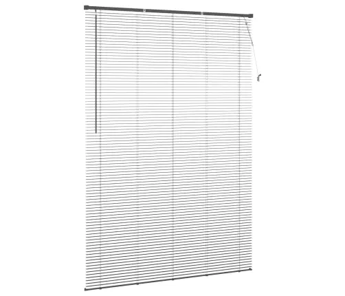 Venēcijas Žalūzija Sudrabaini Pelēks 213 X 150 Cm Pvc Vidaxl