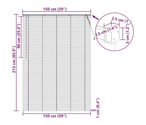 Venēcijas Žalūzija Sudrabaini Pelēks 213 X 150 Cm Pvc Vidaxl