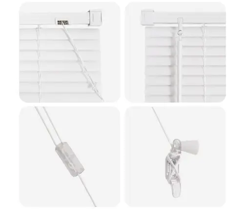 Venēcijas Žalūzija Regulējams Balts 213 X 40 Cm Pvc Vidaxl