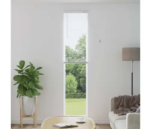 Venēcijas Žalūzija Regulējams Balts 213 X 40 Cm Pvc Vidaxl