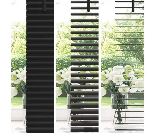 Venecijos Žaliuzės Reguliuojamas Juoda 150 X 120 Cm Pvc