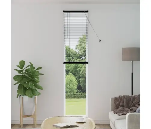 Venēcijas Žalūzija Regulējams Melna 213 X 40 Cm Pvc Vidaxl