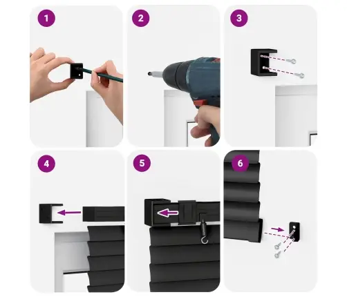 Veneetsia Rulo Reguleeritav Must 213 X 60 Cm Pvc