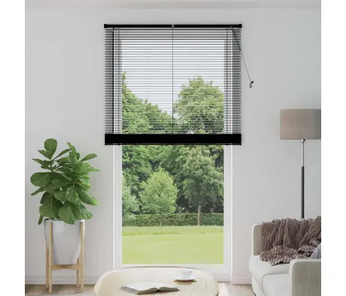 Venēcijas Žalūzija Regulējams Melna 213 X 110 Cm Pvc Vidaxl