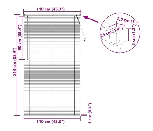 Venēcijas Žalūzija Regulējams Melna 213 X 110 Cm Pvc Vidaxl