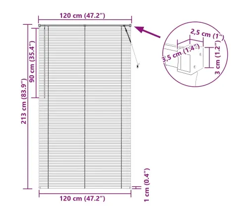Venecijos Žaliuzės Reguliuojamas Juoda 213 X 120 Cm Pvc
