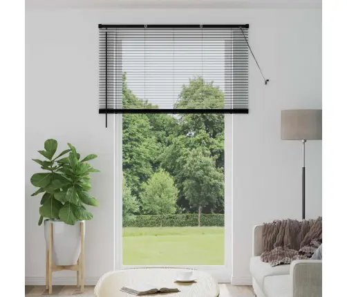 Venēcijas Žalūzija Regulējams Melna 213 X 140 Cm Pvc Vidaxl