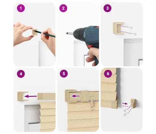 Veneetsia Rulo Reguleeritav Helepruun Mustriga 150 X 80 Cm Pvc