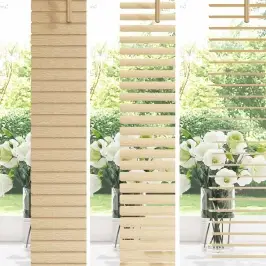 Venēcijas Žalūzija Gaiši Brūna Ar Rakstu 213 X 40 Cm Pvc Vidaxl