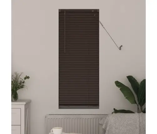 Venecijos Žaliuzės Tamsiai Ruda Su Raštu 150 X 60 Cm Pvc