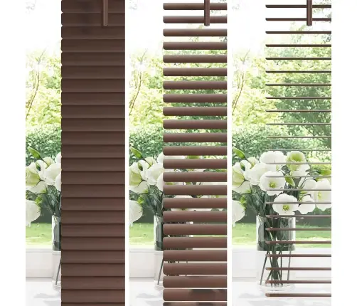 Venecijos Žaliuzės Tamsiai Ruda Su Raštu 150 X 60 Cm Pvc