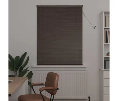 Veneetsia Rulo Reguleeritav Tumepruun Mustriga 150 X 90 Cm Pvc