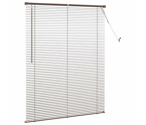 Veneetsia Rulo Reguleeritav Tumepruun Mustriga 150 X 120 Cm Pvc