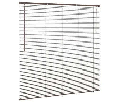 Venecijos Žaliuzės Tamsiai Ruda Su Raštu 150 X 140 Cm Pvc